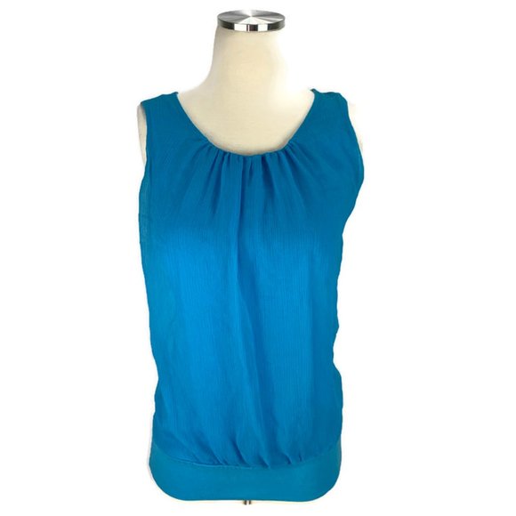 New York & Company Tops - New York & Company Blue XS Tank Blouse Lined